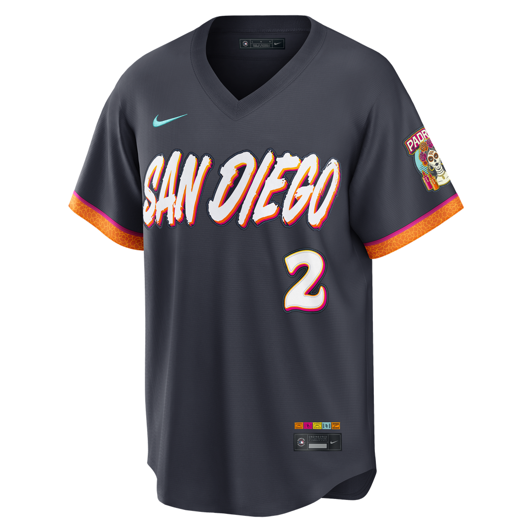 Xander Bogaerts San Diego Padres Nike 2026 City Connect Stadium Jersey - Obsidian Official MLB Team Apparel Baseball Fan Gear