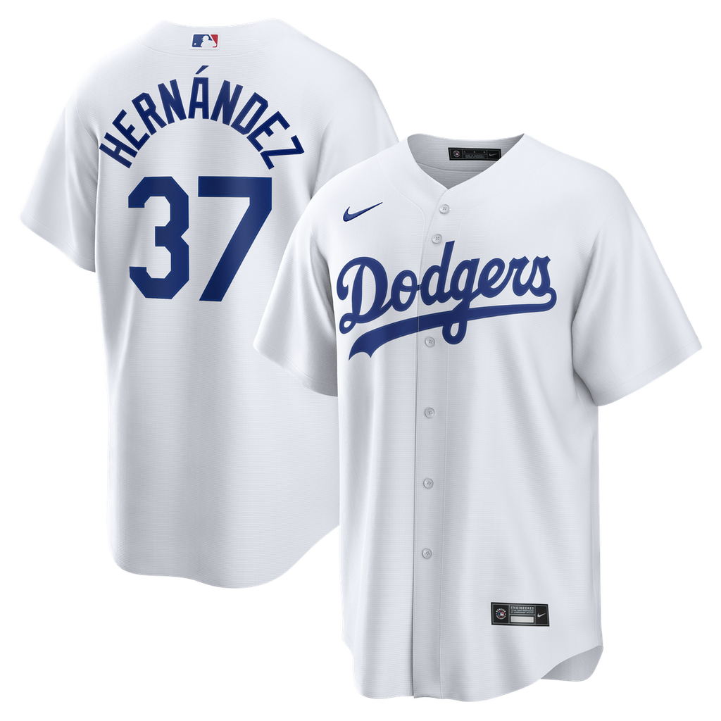 Teoscar Hernández Los Angeles Dodgers Nike Home Replica Jersey - White Official MLB Team Apparel Baseball Fan Gear