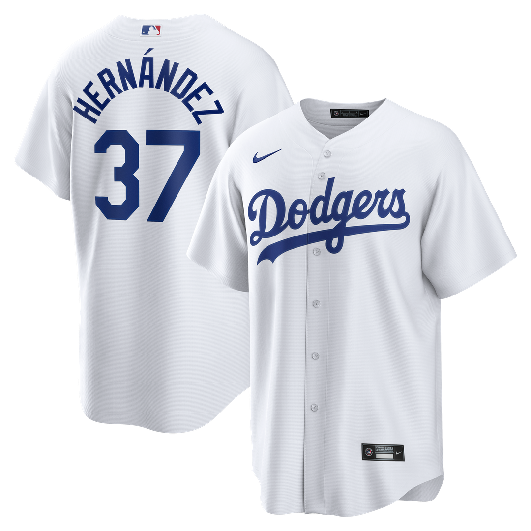 Teoscar Hernández Los Angeles Dodgers Nike Home Replica Jersey - White Official MLB Team Apparel Baseball Fan Gear