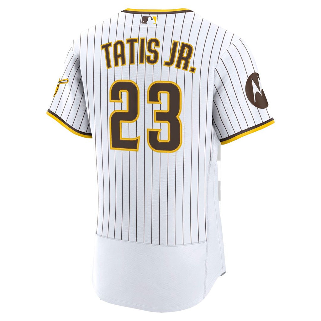 Fernando Tatis Jr. San Diego Padres Nike Home Authentic Sponsor Patch Jersey - White Official MLB Team Apparel Baseball Fan Gear