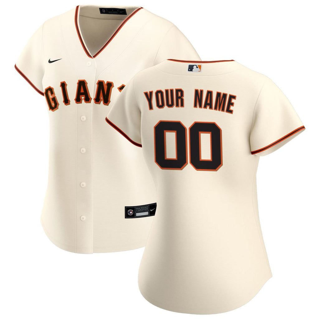 San Francisco Giants Nike Women's Home Replica Custom Jersey - Cream Official MLB Team Apparel Baseball Fan Gear