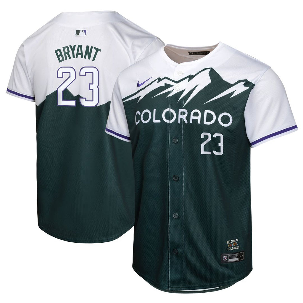 Kris Bryant Colorado Rockies Nike Youth City Connect Limited Player Jersey - Green Official MLB Team Apparel Baseball Fan Gear