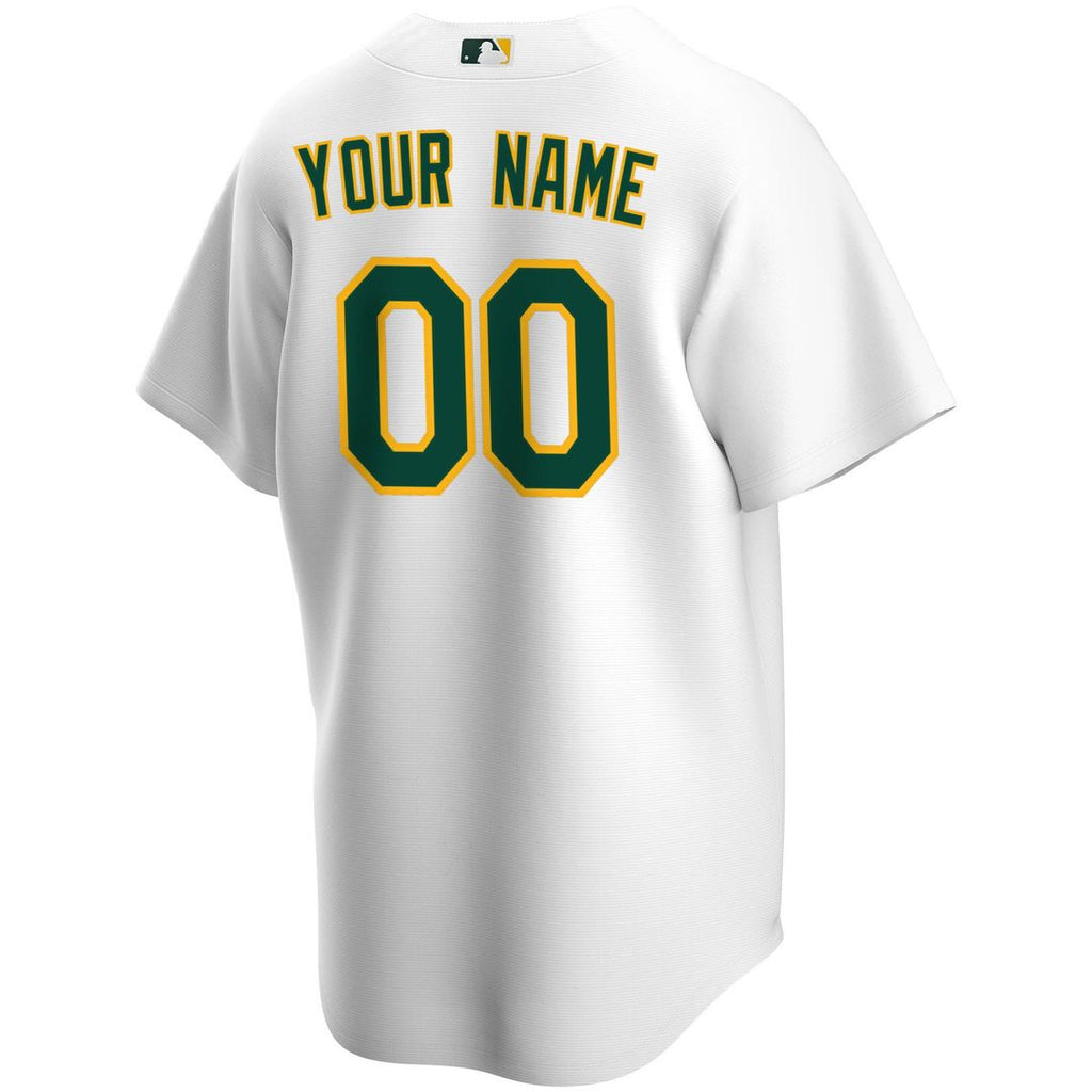Athletics Nike Home Replica Custom Jersey - White Official MLB Team Apparel Baseball Fan Gear