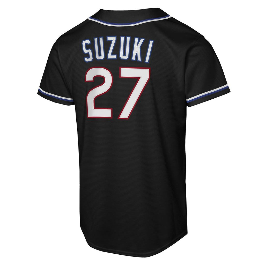 Seiya Suzuki Chicago Cubs Nike Youth Fashion Replica Player Jersey - Black Official MLB Team Apparel Baseball Fan Gear