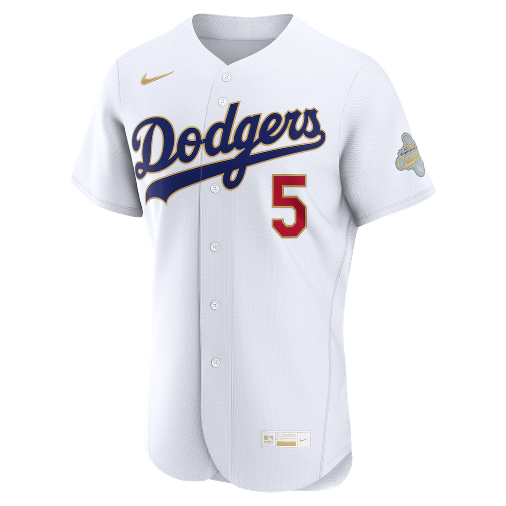 Freddie Freeman Los Angeles Dodgers Nike 2026 Gold Collection Authentic Jersey - White Official MLB Team Apparel Baseball Fan Gear