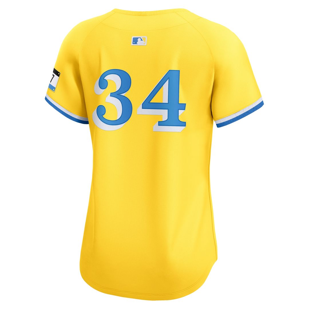 David Ortiz Boston Red Sox Nike Women's City Connect Limited Jersey - Gold Official MLB Team Apparel Baseball Fan Gear