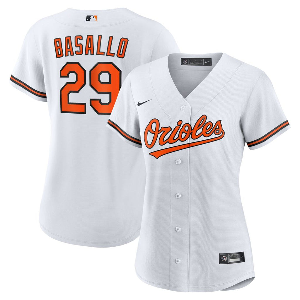 Samuel Basallo Baltimore Orioles Nike Women's Replica Player Jersey - White Official MLB Team Apparel Baseball Fan Gear
