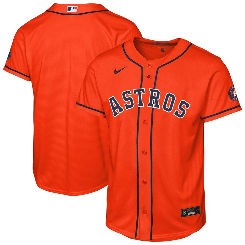 Houston Astros Nike Youth Alternate Stadium Jersey - Orange Official MLB Team Apparel Baseball Fan Gear