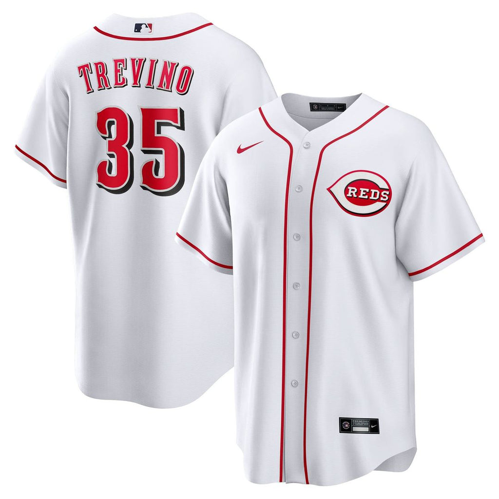 Jose Trevino Cincinnati Reds Nike Home Replica Jersey - White Official MLB Team Apparel Baseball Fan Gear