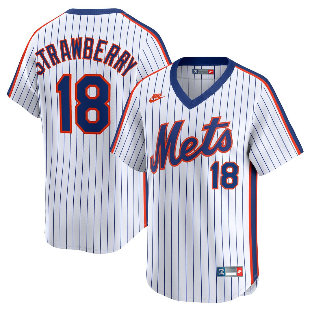 Darryl Strawberry New York Mets Nike Throwback Cooperstown Collection Limited Jersey - White Official MLB Team Apparel Baseball Fan Gear