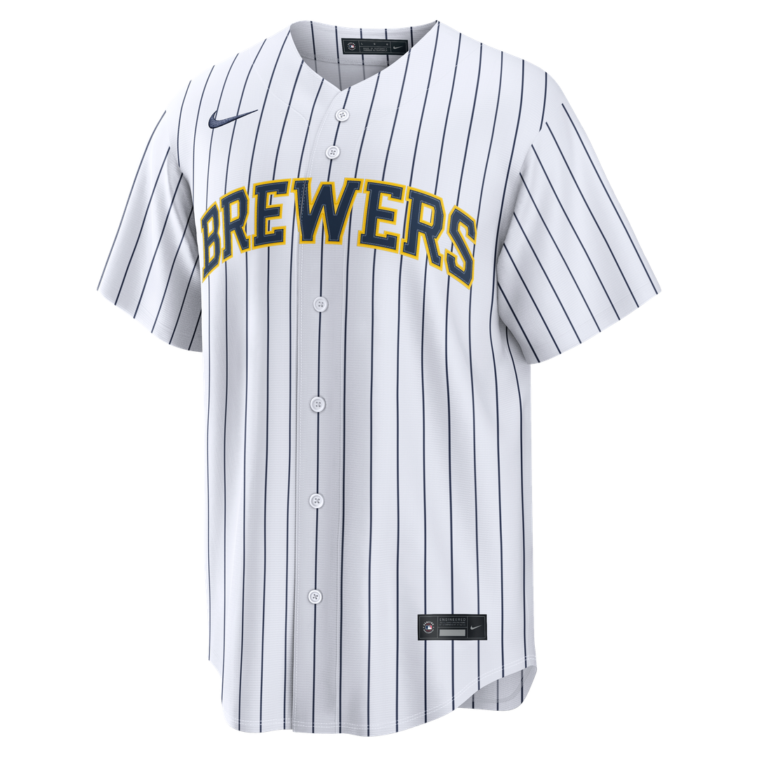 Christian Yelich Milwaukee Brewers Nike Alternate Replica Jersey - White Official MLB Team Apparel Baseball Fan Gear