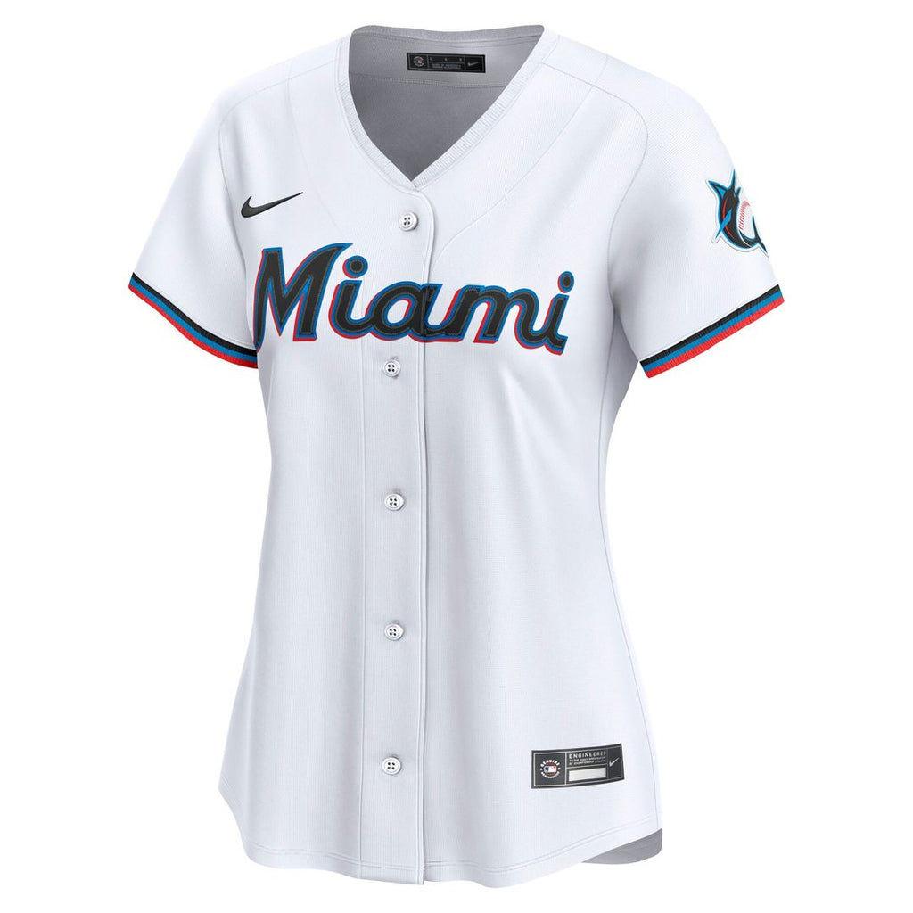 Miami Marlins Nike Women's Home Limited Jersey - White Official MLB Team Apparel Baseball Fan Gear