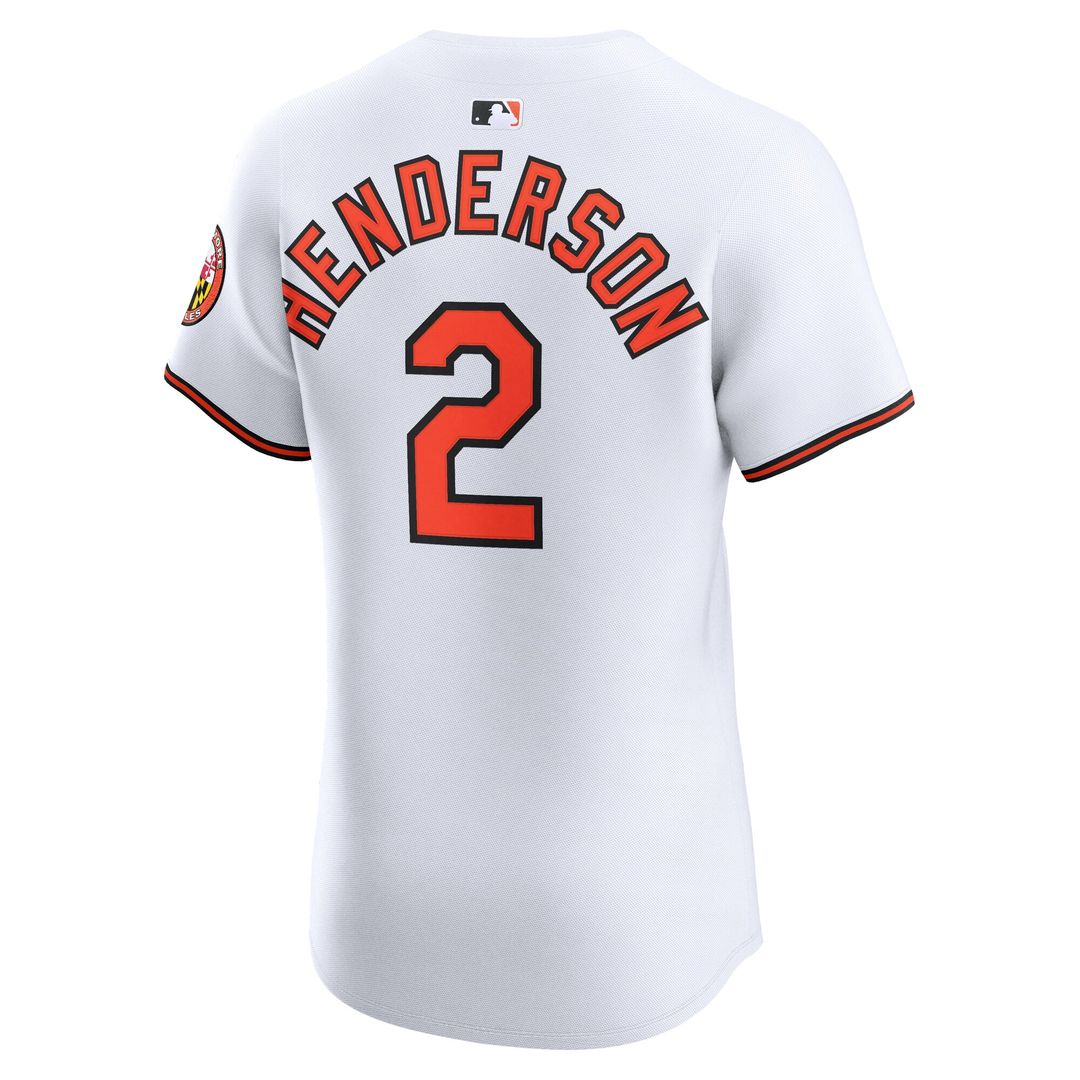 Gunnar Henderson Baltimore Orioles Nike Home Elite Jersey - White Official MLB Team Apparel Baseball Fan Gear