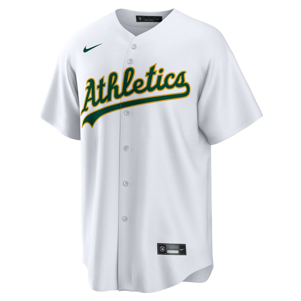 Denzel Clarke Athletics Nike Home Replica Jersey - White Official MLB Team Apparel Baseball Fan Gear