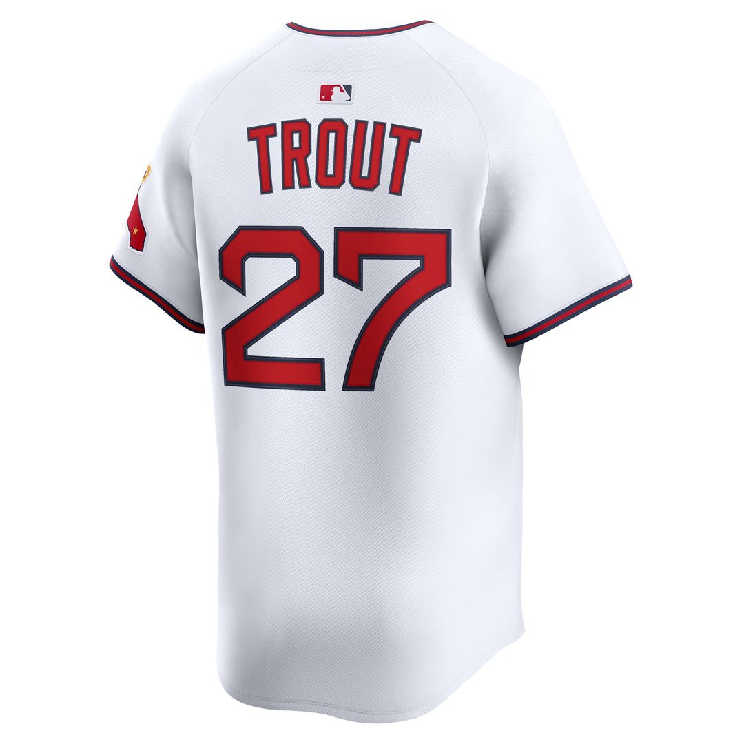 Mike Trout Los Angeles Angels Nike Alternate Limited Jersey - White Official MLB Team Apparel Baseball Fan Gear