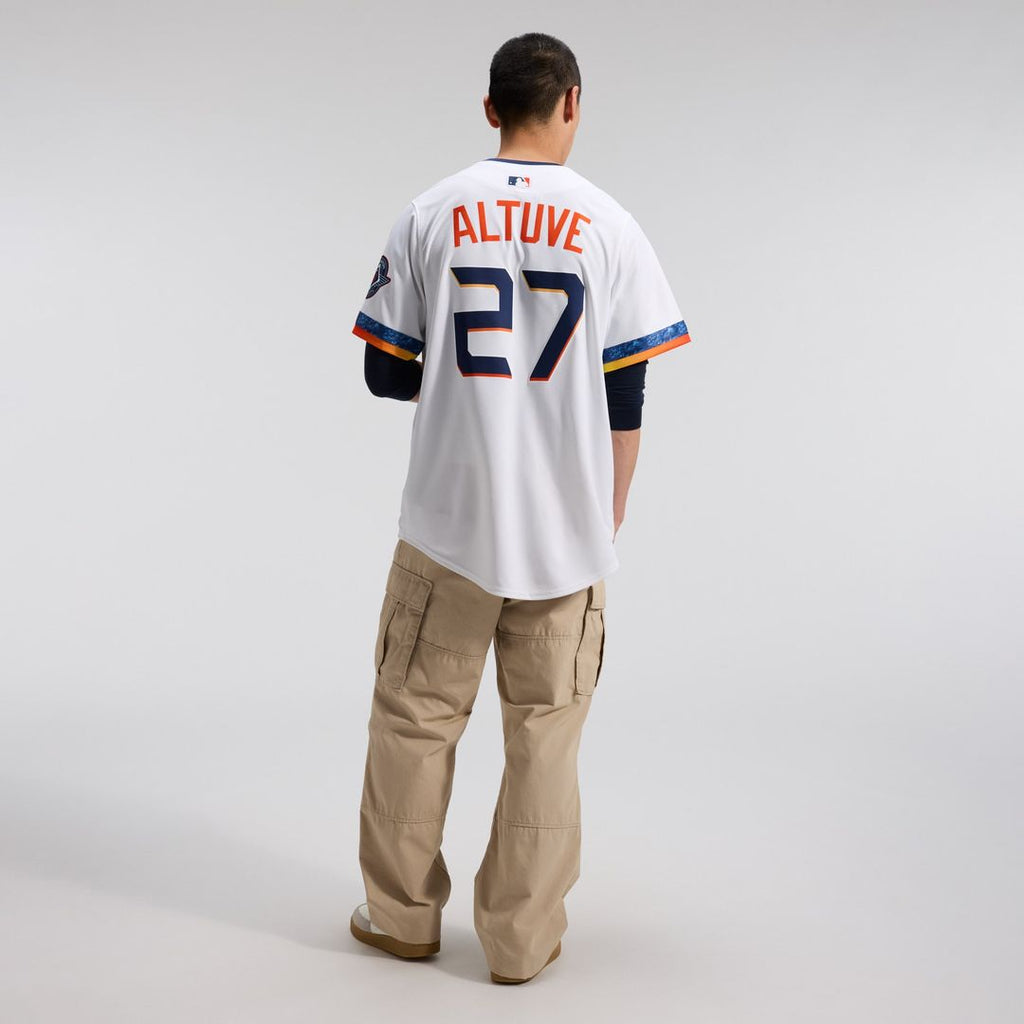 Jose Altuve Houston Astros Nike 2025 City Connect Limited Player Jersey - White Official MLB Team Apparel Baseball Fan Gear