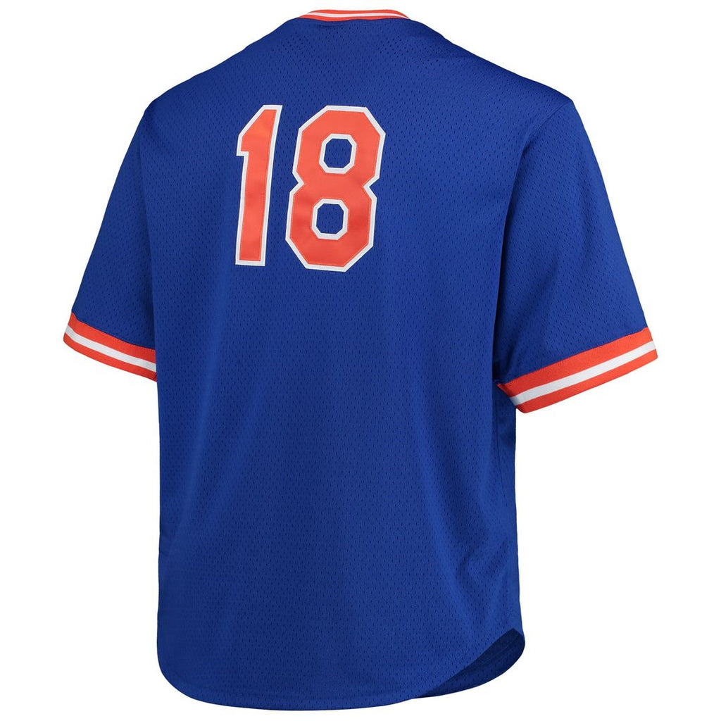 Darryl Strawberry New York Mets Mitchell & Ness Big & Tall Cooperstown Collection Mesh Batting Practice Jersey - Royal Official MLB Team Apparel Baseb