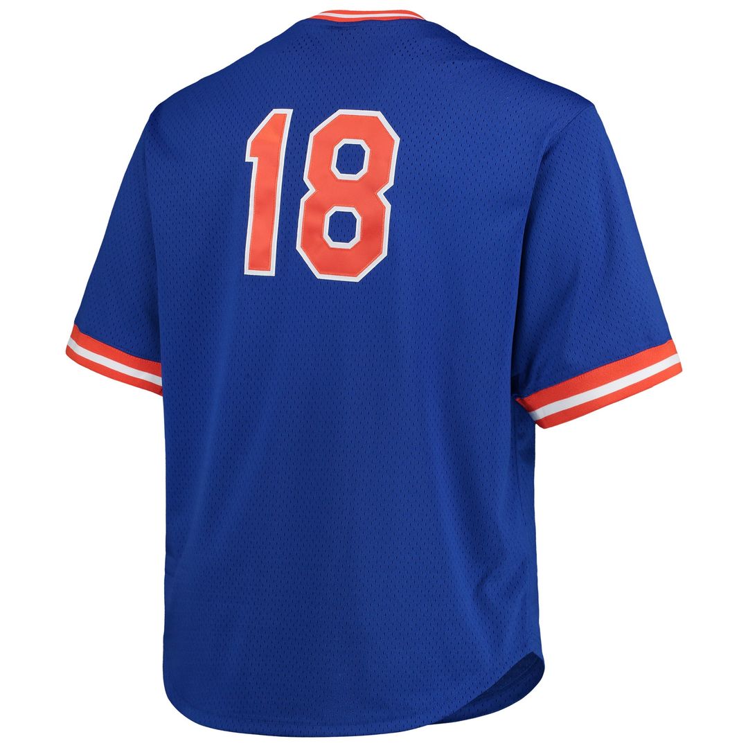 Darryl Strawberry New York Mets Mitchell & Ness Big & Tall Cooperstown Collection Mesh Batting Practice Jersey - Royal Official MLB Team Apparel Baseb