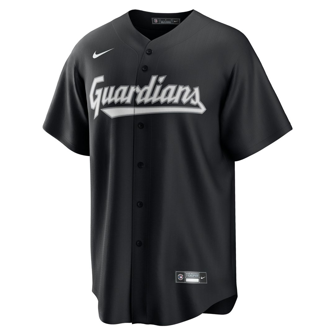 Cleveland Guardians Nike Replica Jersey - Black Official MLB Team Apparel Baseball Fan Gear