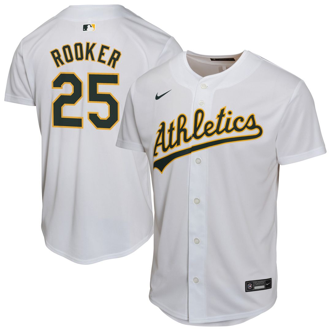 Brent Rooker Athletics Nike Home Player Game Jersey - White Official MLB Team Apparel Baseball Fan Gear