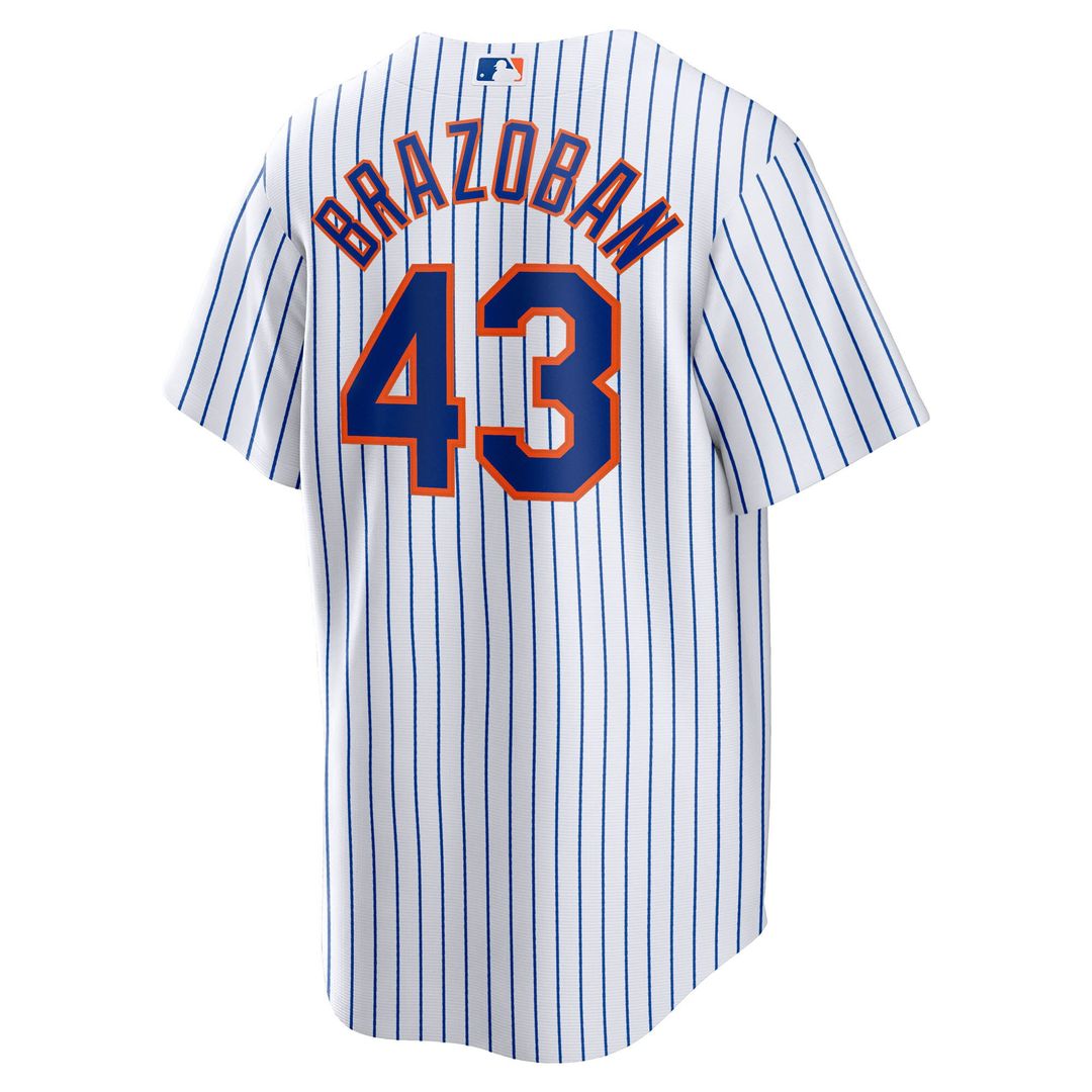 Huascar Brazobán New York Mets Nike Home Replica Jersey - White Official MLB Team Apparel Baseball Fan Gear