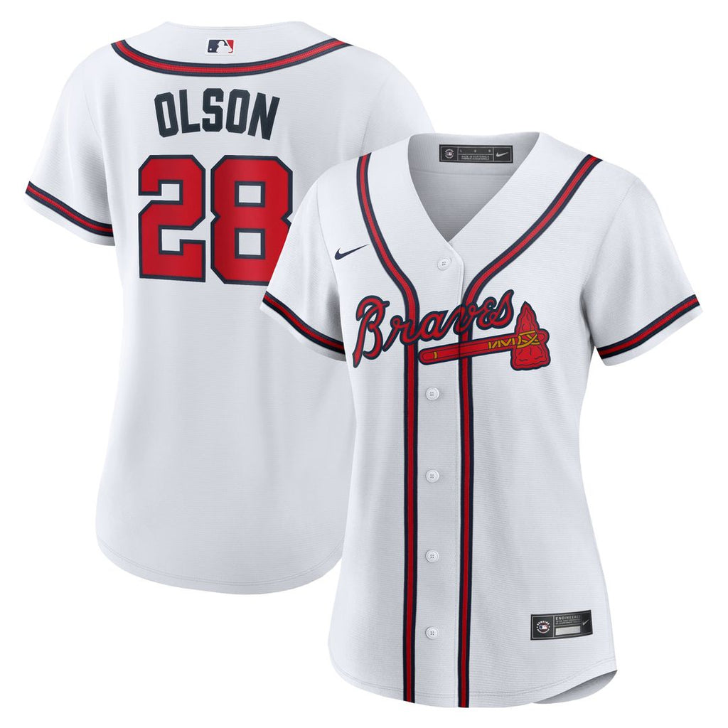 Matt Olson Atlanta Braves Nike Women's Home Replica Player Jersey - White Official MLB Team Apparel Baseball Fan Gear