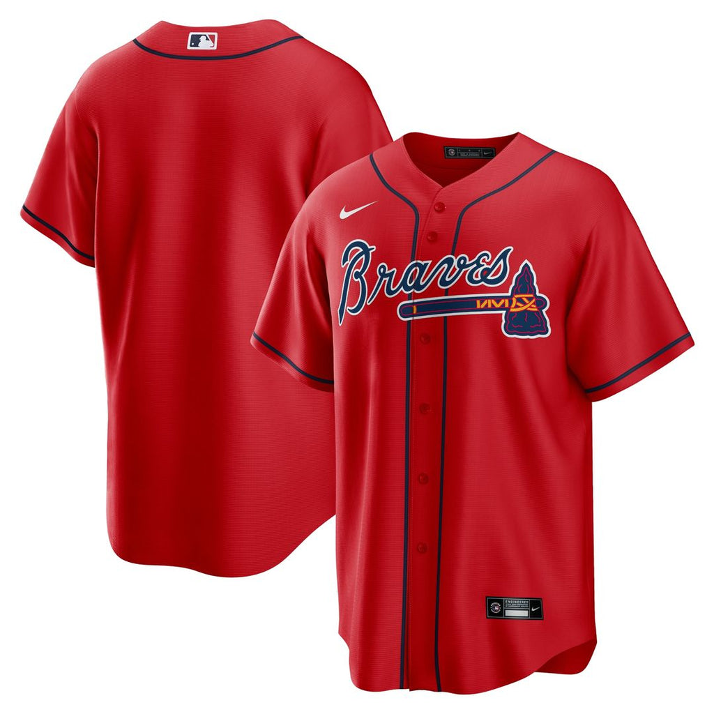 Atlanta Braves Nike Alternate Replica Team Jersey - Red Official MLB Team Apparel Baseball Fan Gear