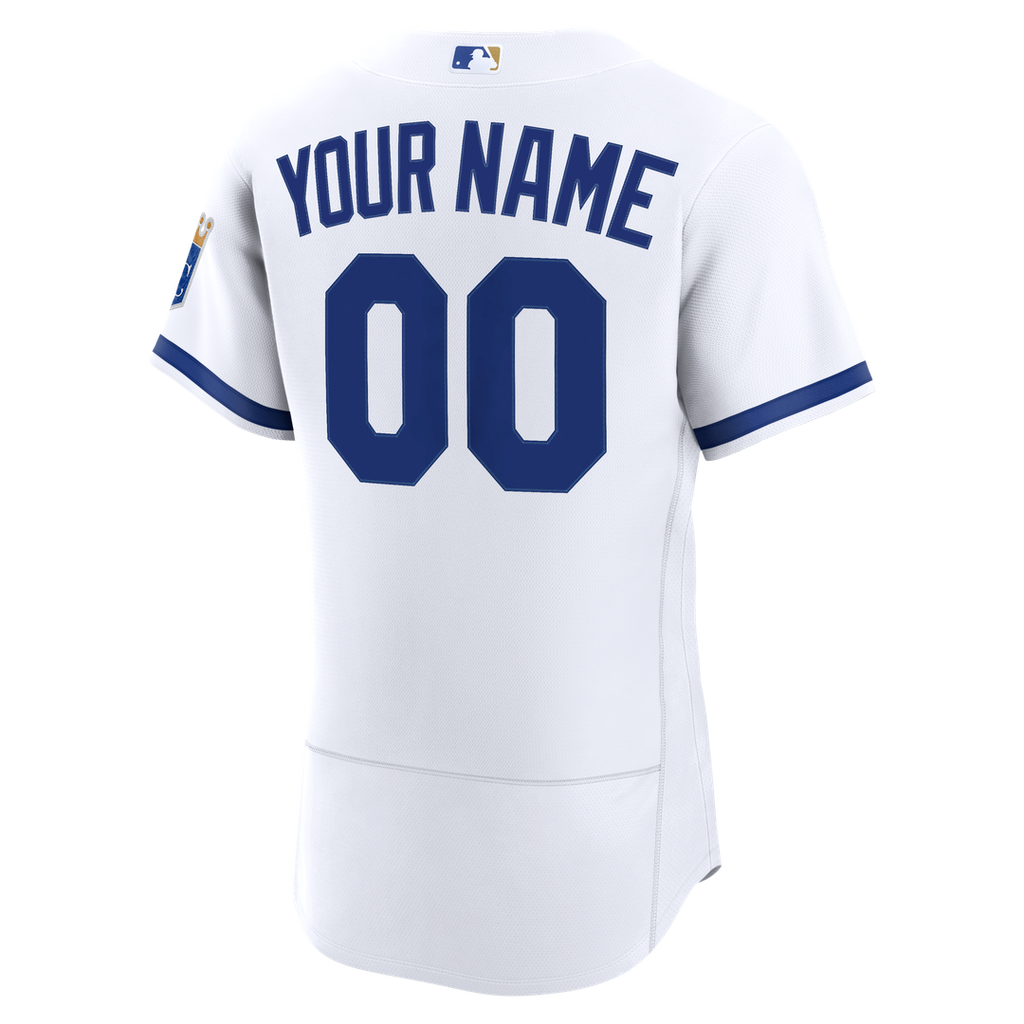 Kansas City Royals Nike Home Authentic Custom Jersey - White Official MLB Team Apparel Baseball Fan Gear