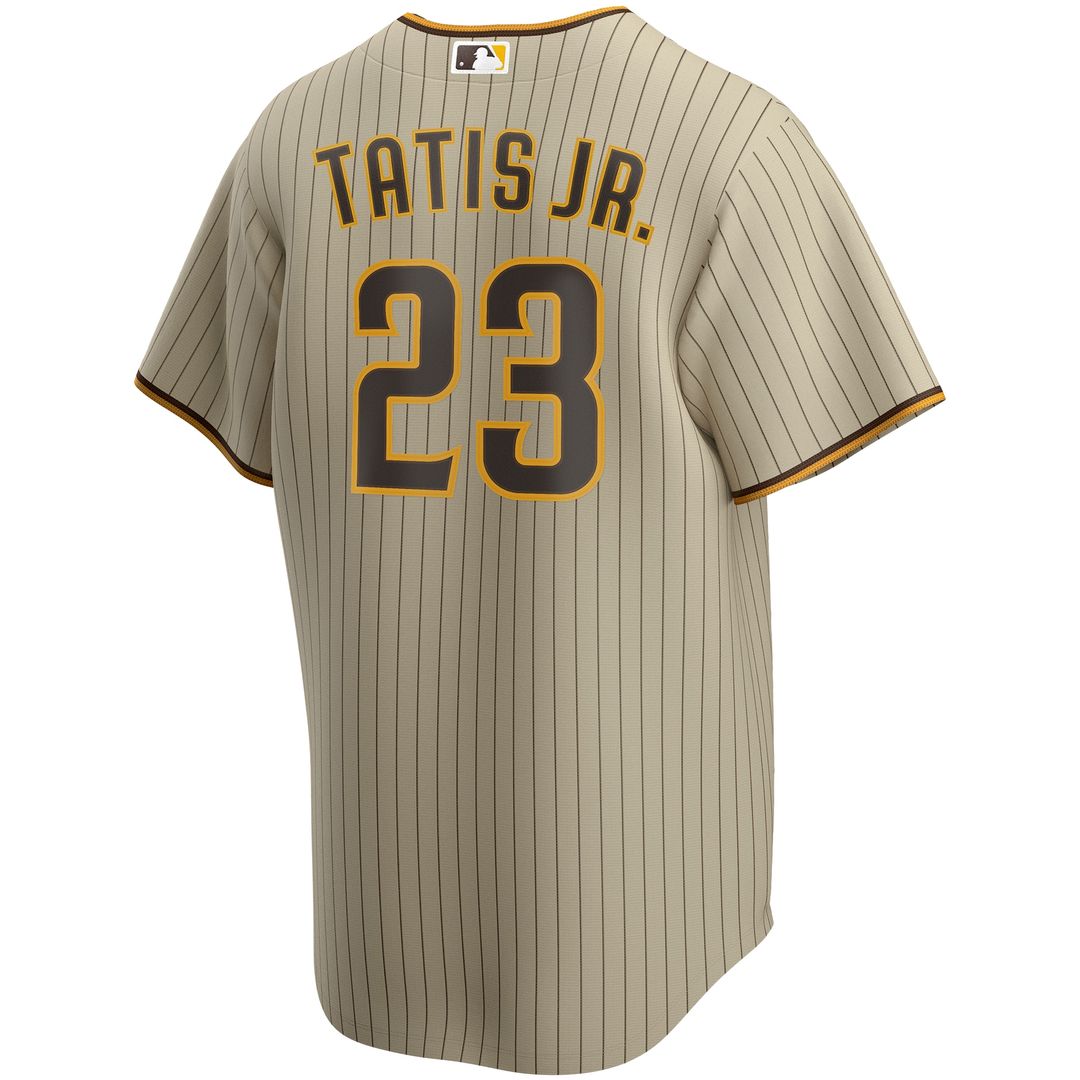 Fernando Tatis Jr. San Diego Padres Nike Alternate Replica Player Jersey - Tan Official MLB Team Apparel Baseball Fan Gear
