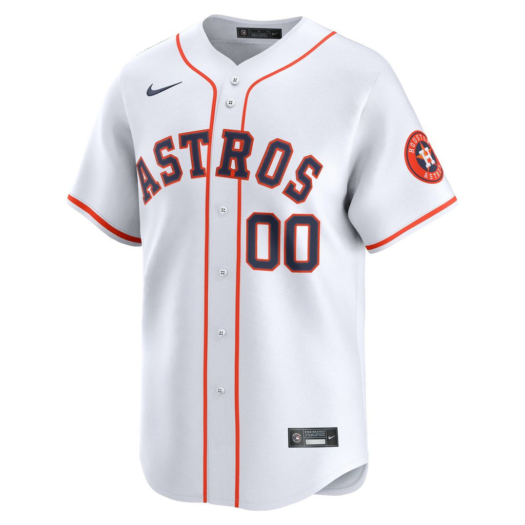 Houston Astros Nike Home Limited Custom Jersey - White Official MLB Team Apparel Baseball Fan Gear