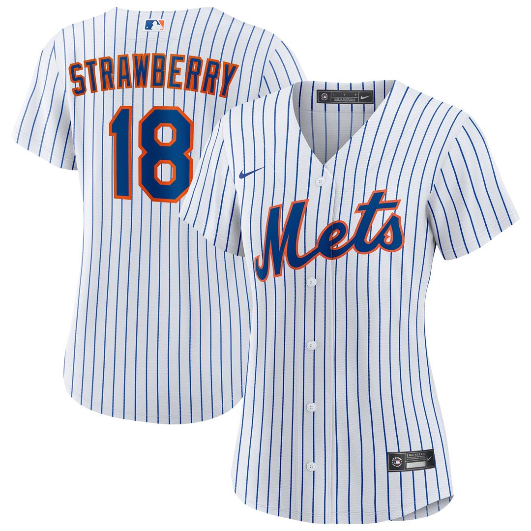 Darryl Strawberry New York Mets Nike Women's Home Replica Player Jersey - White Official MLB Team Apparel Baseball Fan Gear