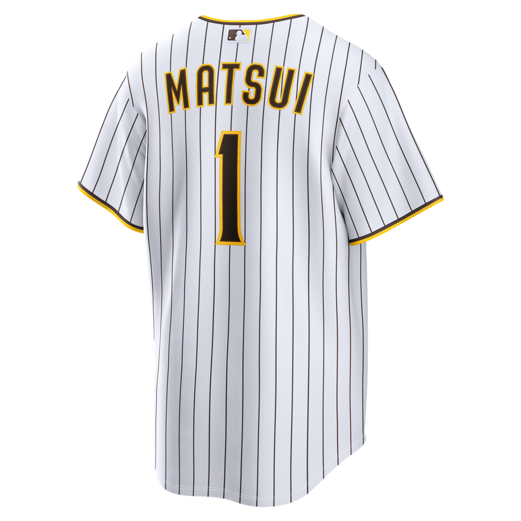 Yuki Matsui San Diego Padres Nike Home Replica Jersey - White Official MLB Team Apparel Baseball Fan Gear