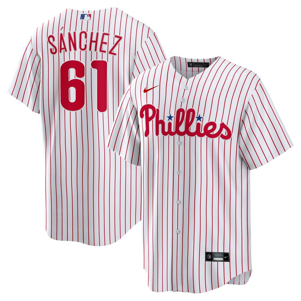 Cristopher Sanchez Philadelphia Phillies Nike Home Replica Jersey - White Official MLB Team Apparel Baseball Fan Gear
