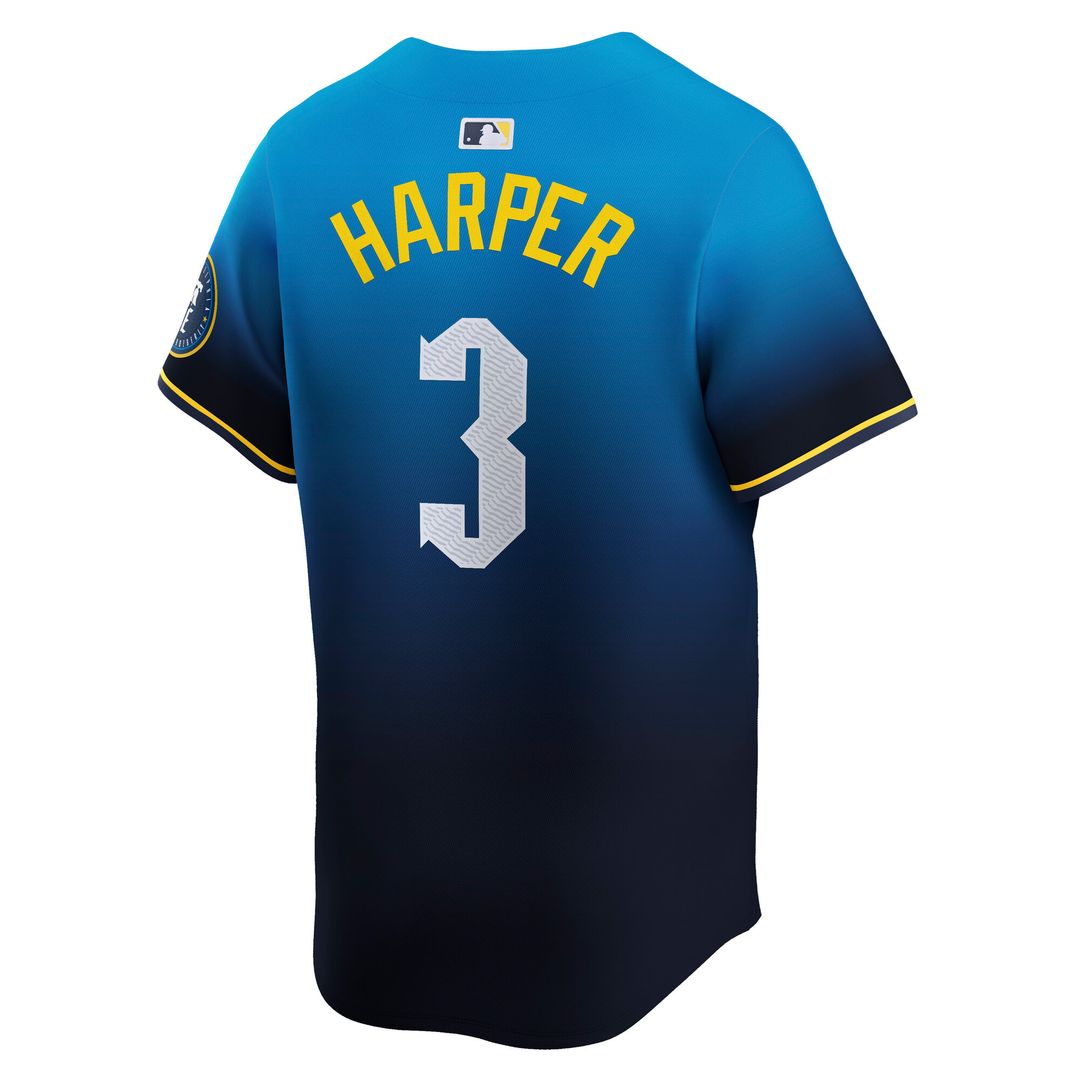 Bryce Harper Philadelphia Phillies Nike City Connect Limited Jersey - Blue Official MLB Team Apparel Baseball Fan Gear