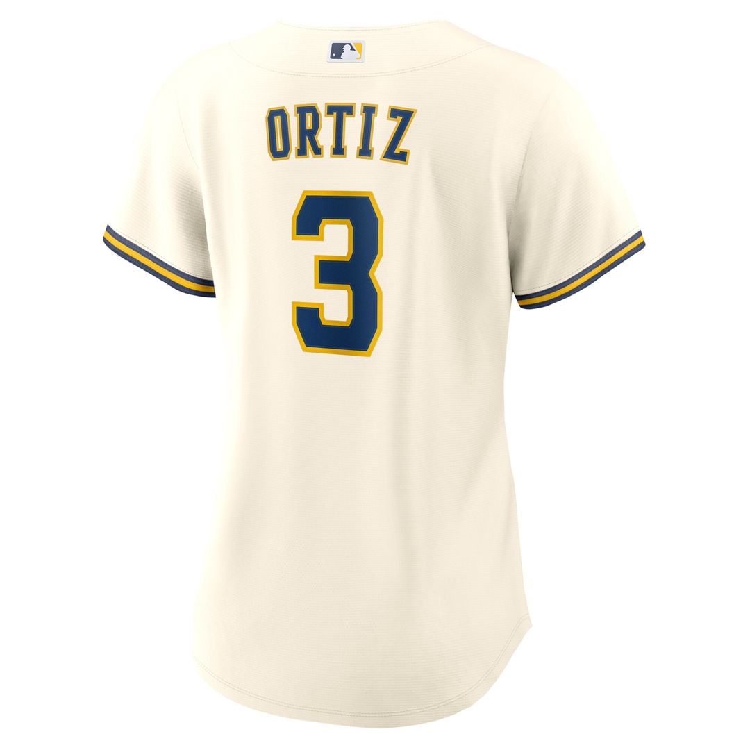 Joey Ortiz Milwaukee Brewers Nike Women's Home Replica Jersey - Cream Official MLB Team Apparel Baseball Fan Gear