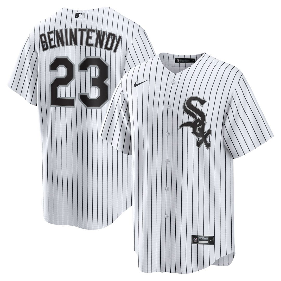 Andrew Benintendi Chicago White Sox Nike Home Official Player Jersey - White/Black Official MLB Team Apparel Baseball Fan Gear