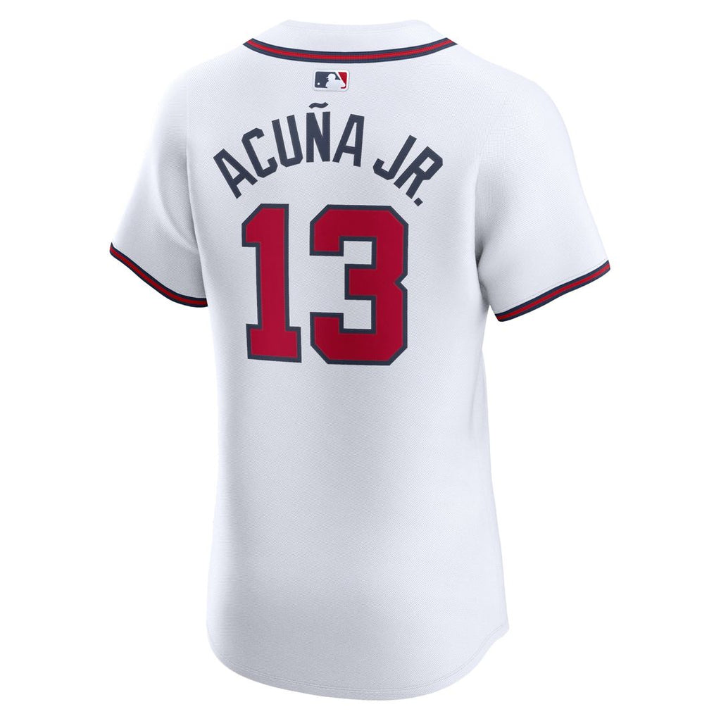 Ronald Acuña Jr. Atlanta Braves Nike Home Elite Jersey - White Official MLB Team Apparel Baseball Fan Gear