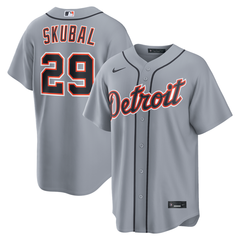Tarik Skubal Detroit Tigers Nike Road Replica Jersey - Gray Official MLB Team Apparel Baseball Fan Gear