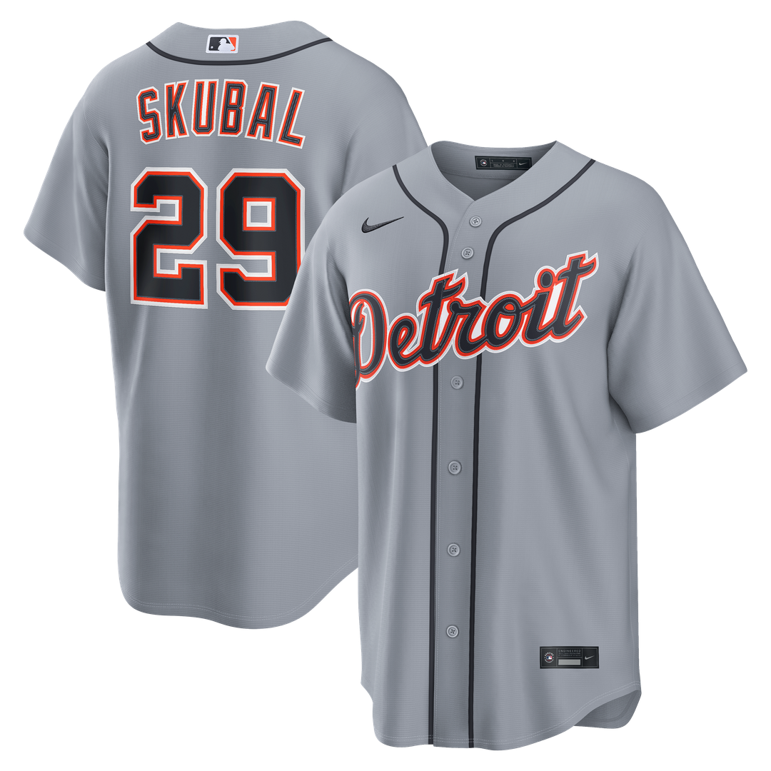 Tarik Skubal Detroit Tigers Nike Road Replica Jersey - Gray Official MLB Team Apparel Baseball Fan Gear