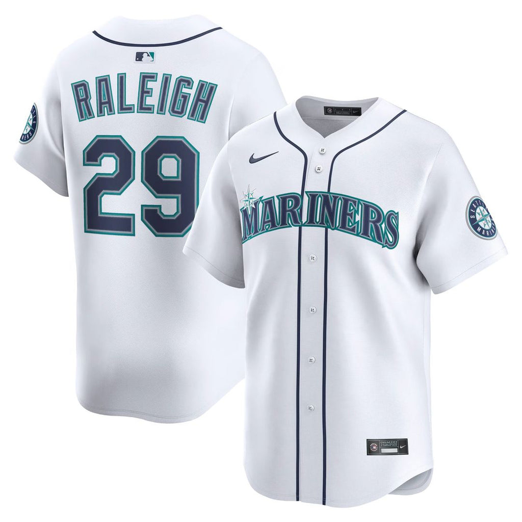 Cal Raleigh Seattle Mariners Nike Home Limited Player Jersey - White Official MLB Team Apparel Baseball Fan Gear