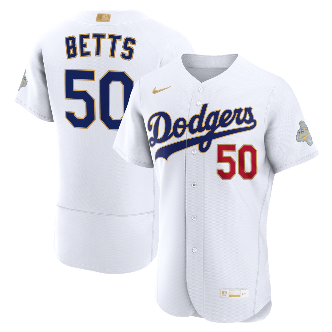 Mookie Betts Los Angeles Dodgers Nike 2026 Gold Collection Authentic Jersey - White Official MLB Team Apparel Baseball Fan Gear