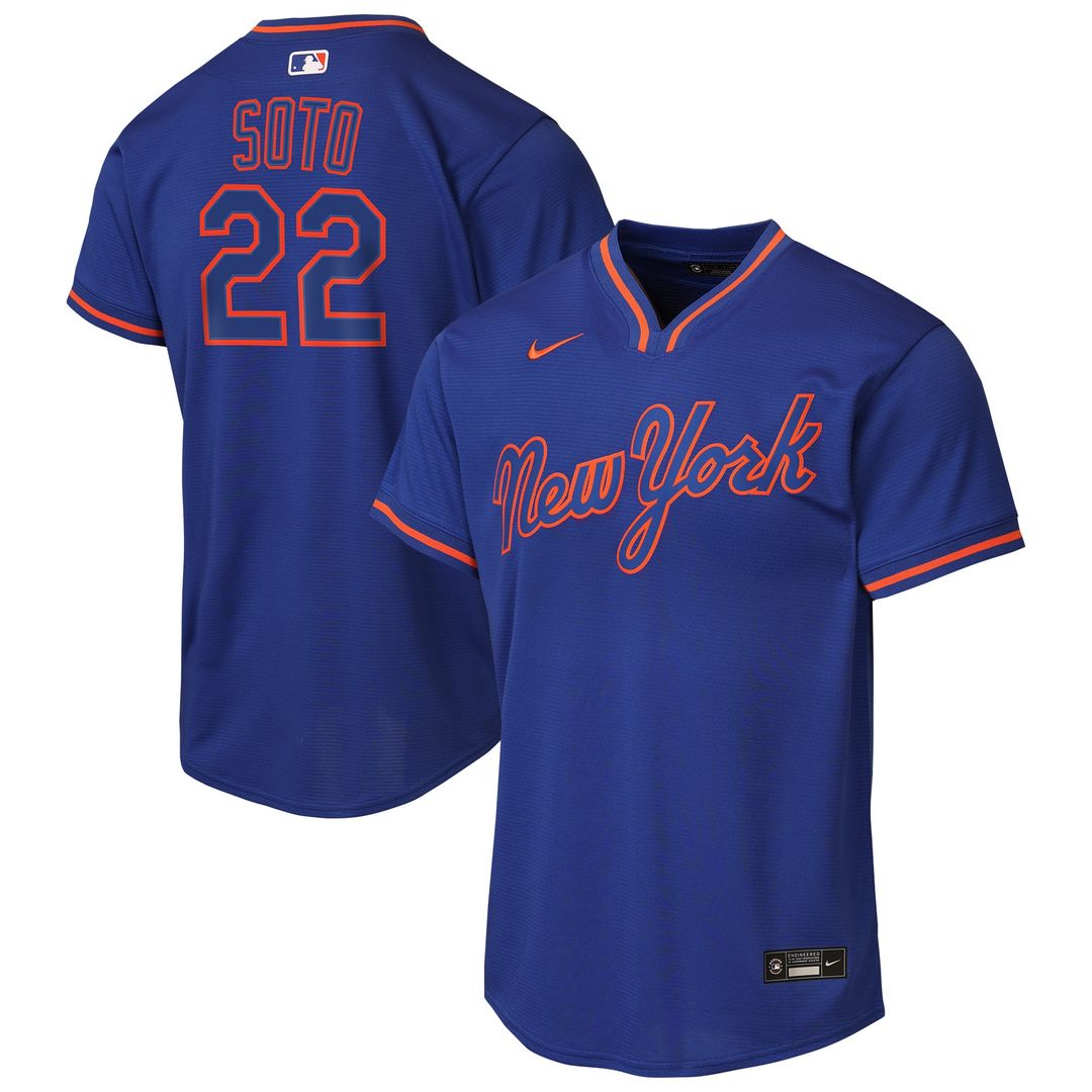 Juan Soto New York Mets Nike Youth Alternate Replica Jersey - Black Official MLB Team Apparel Baseball Fan Gear
