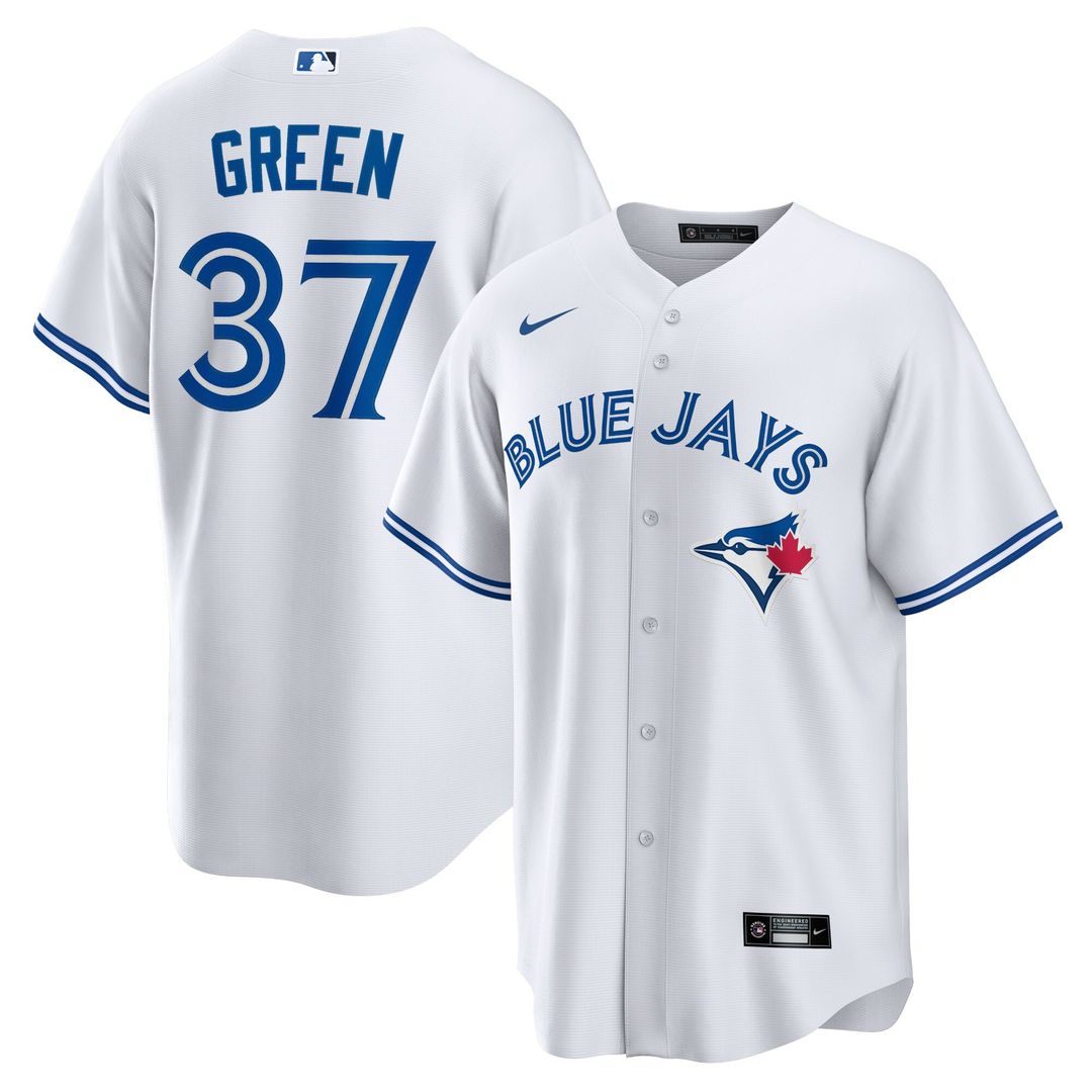 Chad Green Toronto Blue Jays Nike Home Replica Player Jersey - White Official MLB Team Apparel Baseball Fan Gear