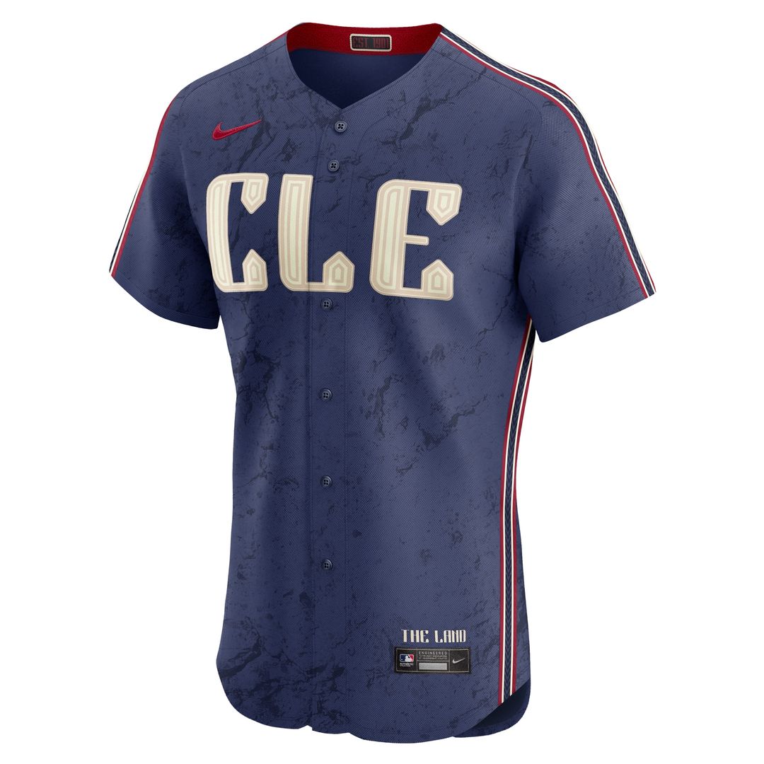 Cleveland Guardians Nike City Connect Elite Jersey - Navy Official MLB Team Apparel Baseball Fan Gear