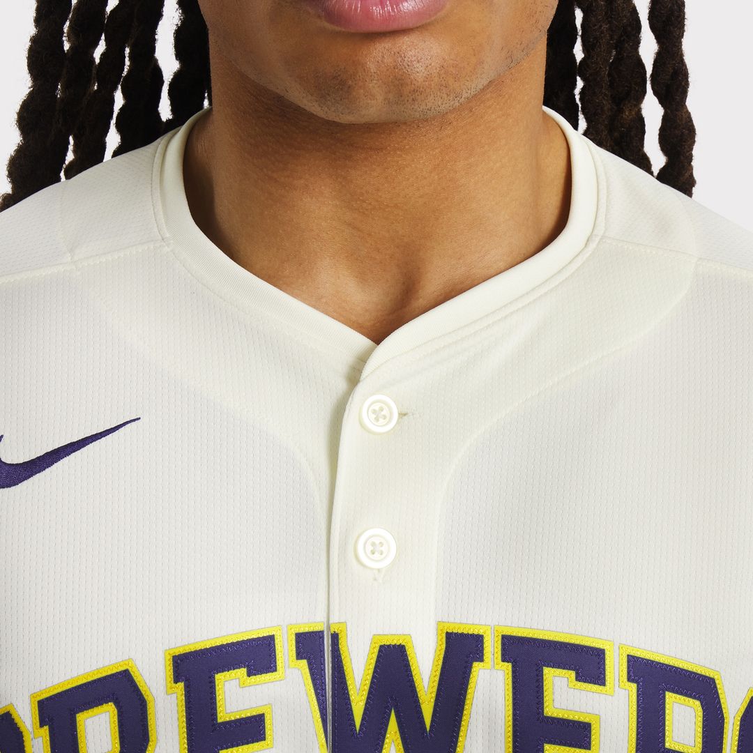 Christian Yelich Milwaukee Brewers Nike Home Limited Player Jersey - Cream Official MLB Team Apparel Baseball Fan Gear