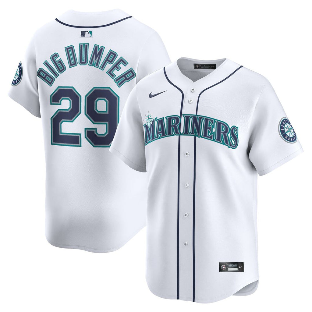 Cal Raleigh Seattle Mariners Nike Home Limited Player Jersey - White Official MLB Team Apparel Baseball Fan Gear