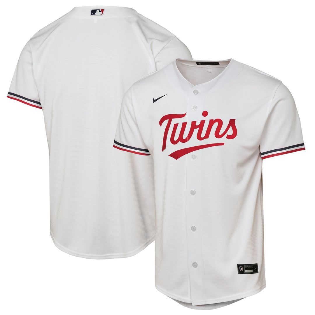 Minnesota Twins Nike Youth Home Replica Jersey - White Official MLB Team Apparel Baseball Fan Gear