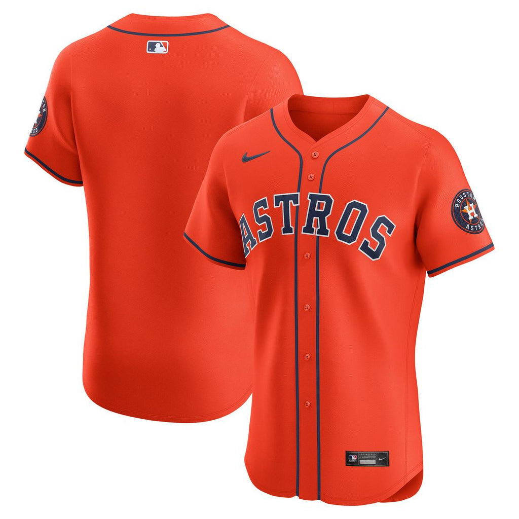Houston Astros Nike Alternate Elite Jersey - Orange Official MLB Team Apparel Baseball Fan Gear
