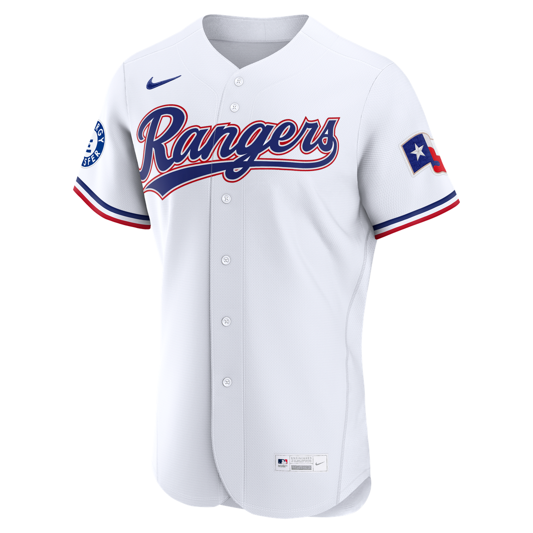 Corey Seager Texas Rangers Nike Home Authentic Sponsor Patch Jersey - White Official MLB Team Apparel Baseball Fan Gear