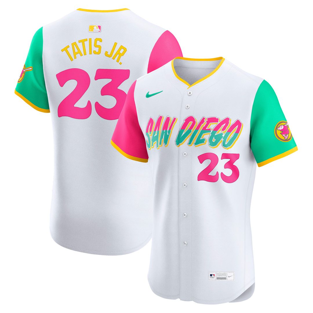 Fernando Tatis Jr. San Diego Padres Nike City Connect Elite Jersey - White Official MLB Team Apparel Baseball Fan Gear